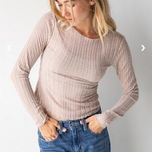 Pearl Knit Layering Top - Sand